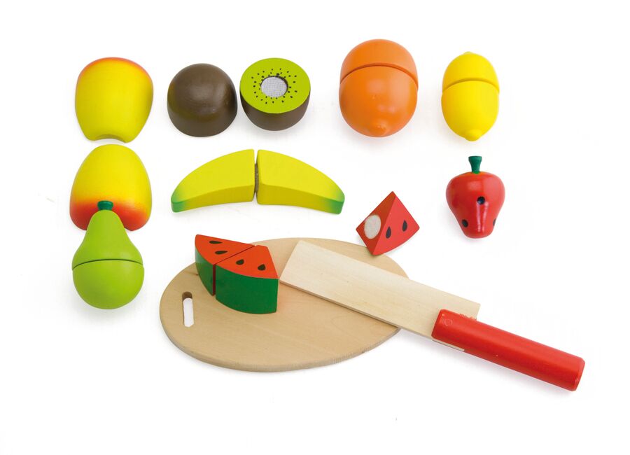 Andreu Toys Frutas de madera para aprender a cortar 10 unidades