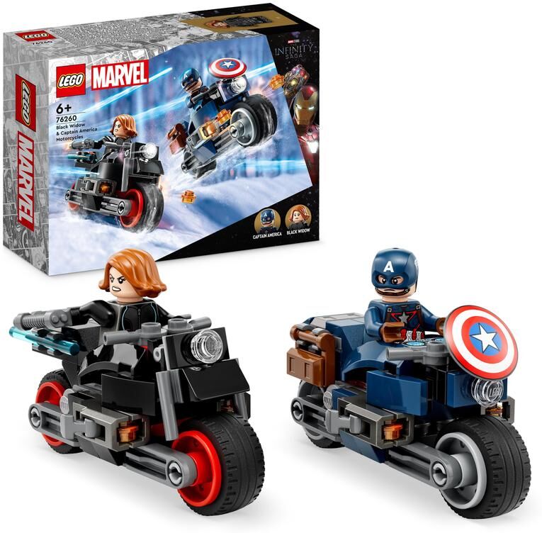 LEGO® Marvel Motos de la Viuda Negra y el Capitán América 76260