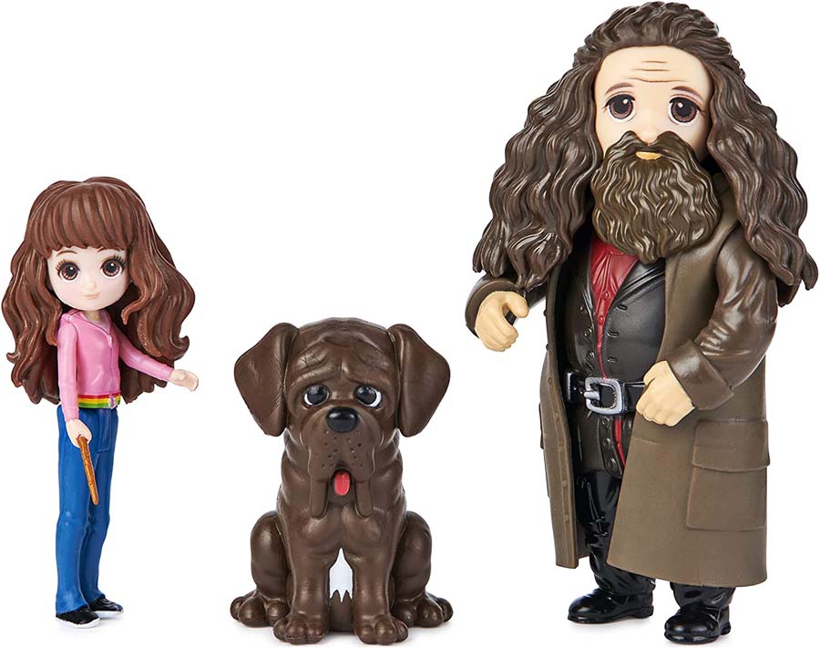 Spin Master Harry Potter Friendship Set: 2 Muñecos Hermione Granger y Rubeus Hagrid con 1 Criatura 7cm