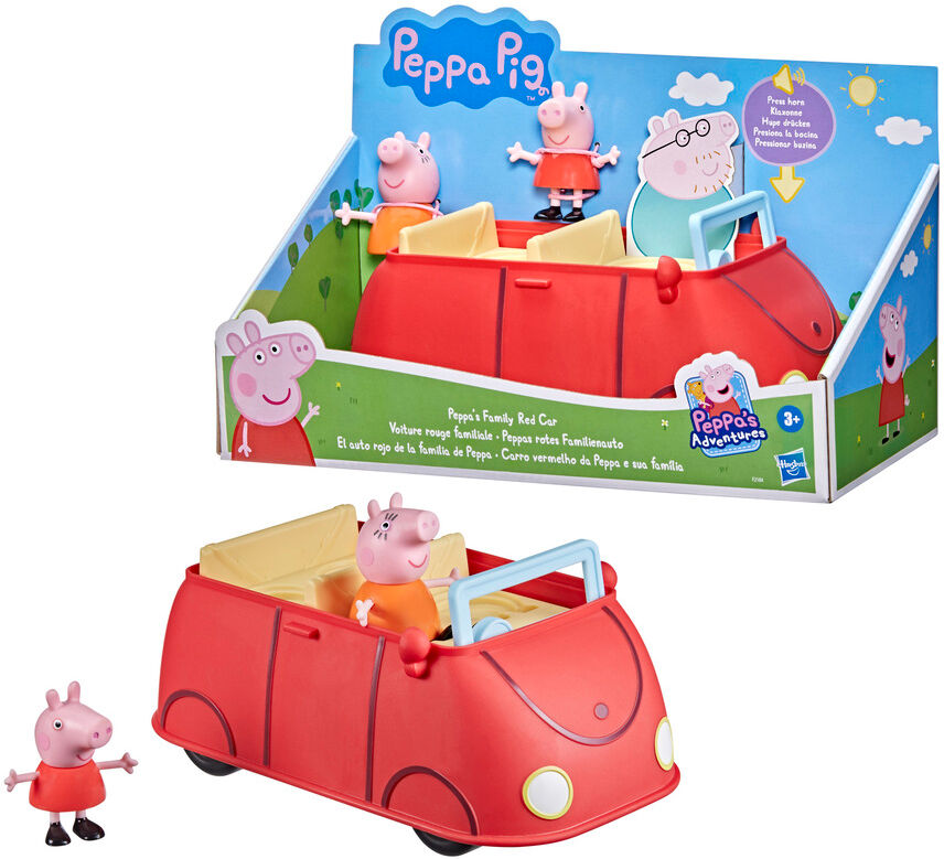 Hasbro Peppa Pig Coche rojo familia