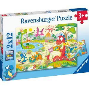 Ravensburger Puzle 2x12 piezas Dinosaurios jugant