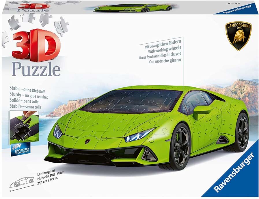 Ravensburger Puzle 3D 140 piezas Lamborghini Huracán EVO Verde