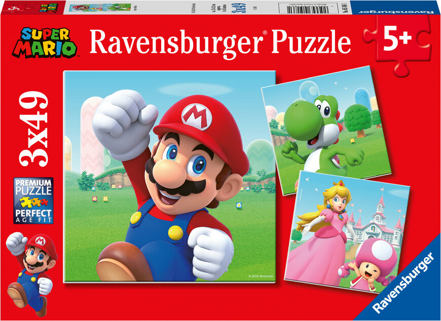 Ravensburger Puzle 3x49 piezas Super Mario