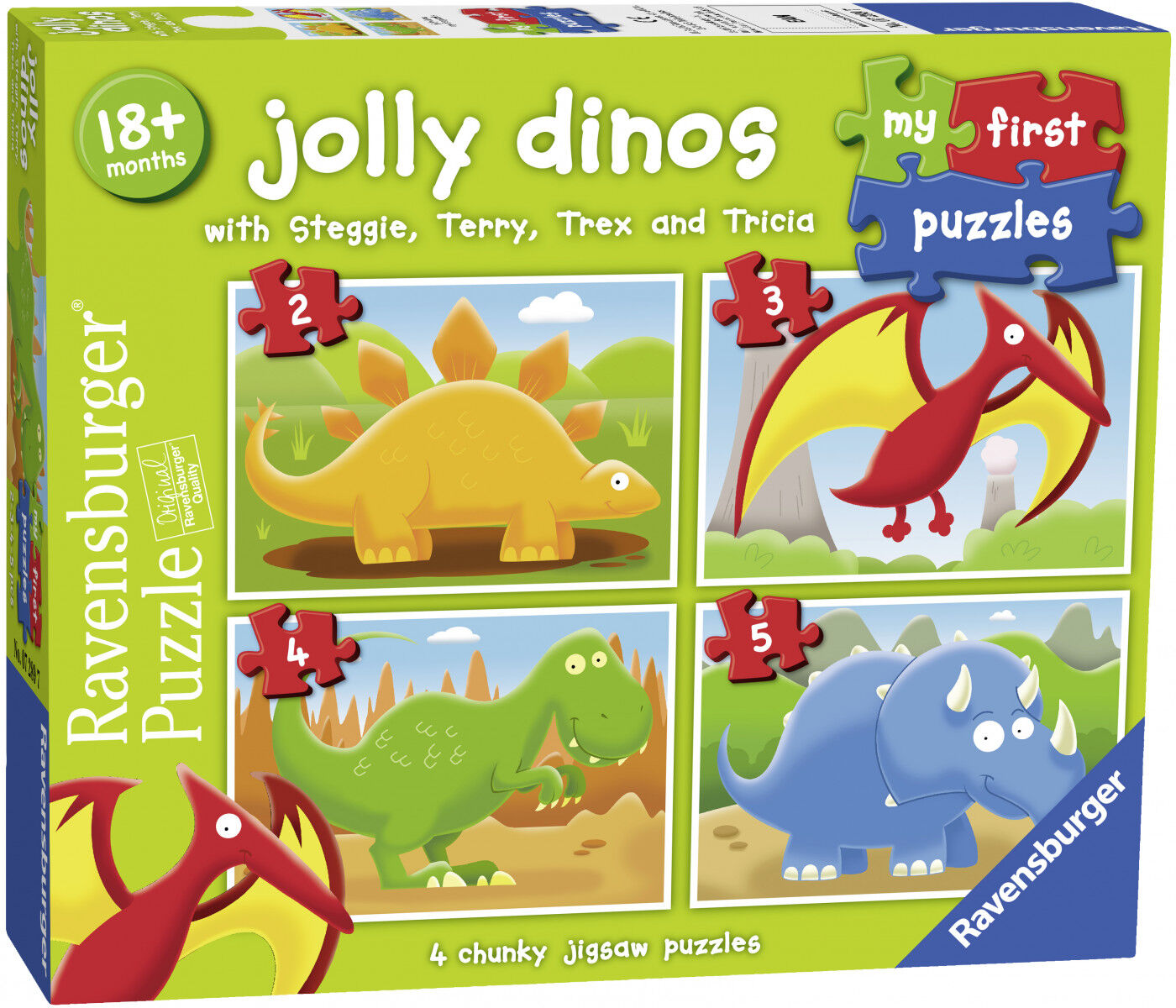 Ravensburger Puzle 2-3-4-5 piezas Dinosaurios 4U