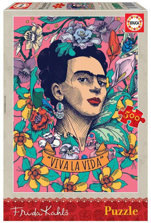 Educa Borras Puzle 500 piezas Viva la vida Frida Kahlo