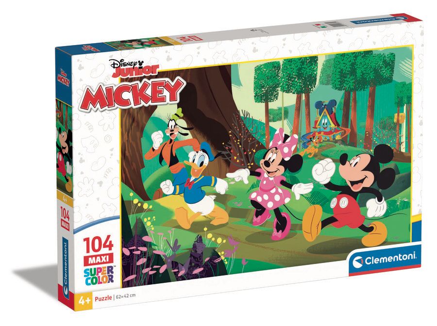 Clementoni Puzle 104 piezas maxi Mickey y amigos