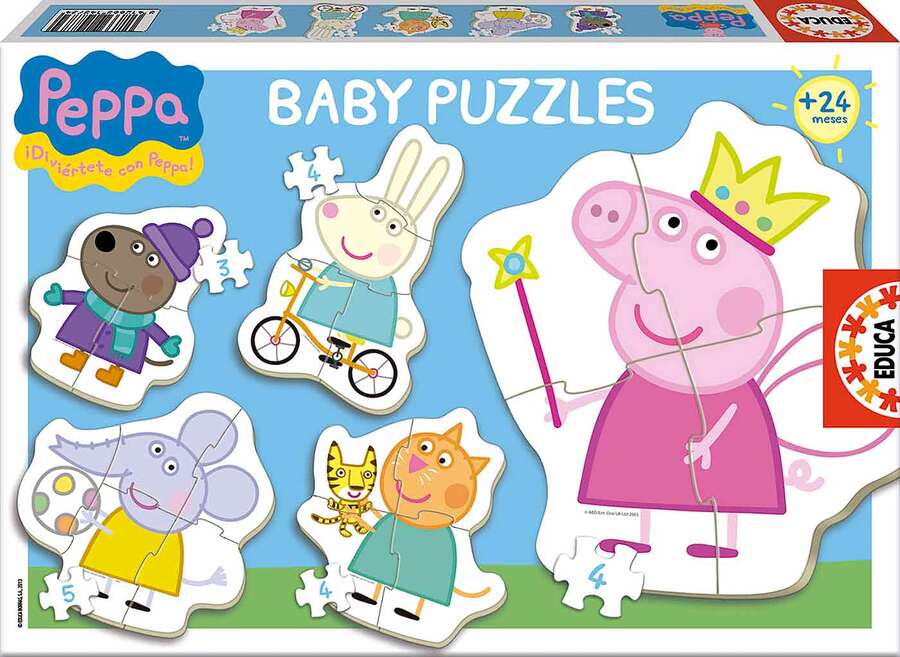 Educa Borras Puzle Baby de 3, 4 y 5 piezas Peppa Pig