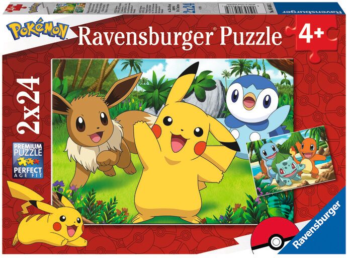 Ravensburger Puzle 2x24 piezas Pokémon Pikachu Amigos