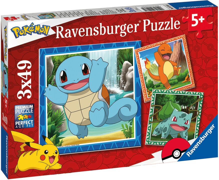 Ravensburger Puzle 3x49 piezas Pokémon