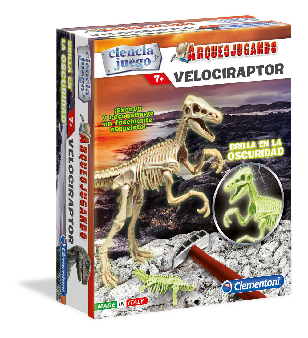 Clementoni Arqueojugando Velociraptor Fluorescente