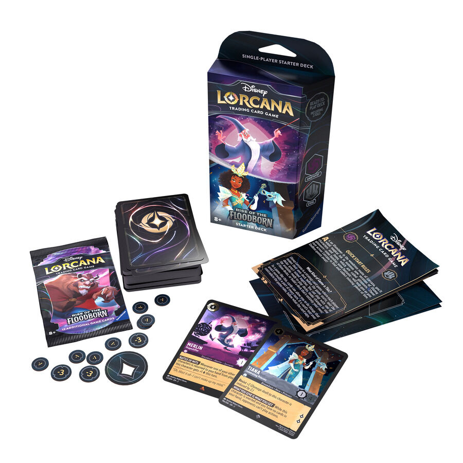 Disney Lorcana : Rise of the Floodborn Starter Deck B - Amethyst & Steel