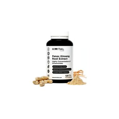 Hivital Panax Ginseng 2500 mg - Cápsulas Veganas Hivital Panax Ginseng 2500 mg - Cápsulas Veganas