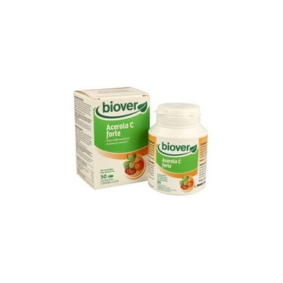 Biover Acerola C Forte 50 Comprimidos masticables - Complemento Alimentar Biover Acerola C Forte 50 Comprimidos masticables - Complemento Alimentar