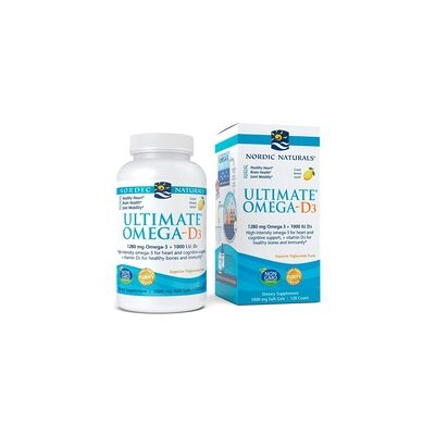 Nordic Naturals Omega-3 de Limón 1280mg - Suplemento de Aceite de Pescado Nordic Naturals Omega-3 de Limón 1280mg - Suplemento de Aceite de Pescado