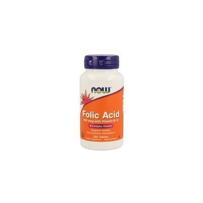 Now Foods Ácido Fólico B Complejo 800mcg Tabletas (250 pcs) Now Foods Ácido Fólico B Complejo 800mcg Tabletas (250 pcs)