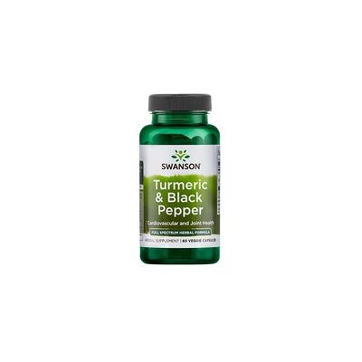 Swanson Cúrcuma y Pimienta Negra 60 Cápsulas Vegetarianas - Suplementos Swanson Cúrcuma y Pimienta Negra 60 Cápsulas Vegetarianas - Suplementos