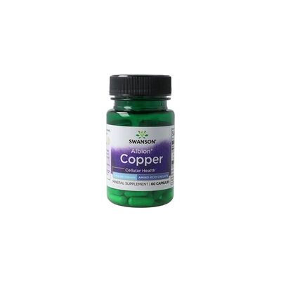 Swanson Albion Cobre quelado - 2mg - 60 cápsulas Swanson Albion Cobre quelado - 2mg - 60 cápsulas
