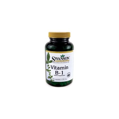 Swanson Vitamina B1 Tiamina 100mg Cápsulas - Suplemento de vitamina B Swanson Vitamina B1 Tiamina 100mg Cápsulas - Suplemento de vitamina B