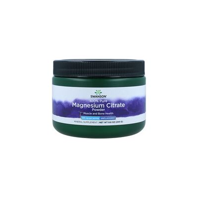 Swanson Citrato de Magnesio en Polvo - Sin Sabor, 244g - Suplemento de Salud Swanson Citrato de Magnesio en Polvo - Sin Sabor, 244g - Suplemento de Salud
