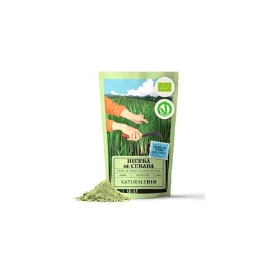 Hierba de cebada Bio 400 g de polvo - NaturaleBio Hierba de cebada Bio 400 g de polvo - NaturaleBio