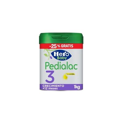 Leche crecimiento 3 Pedialac 12m+ Hero Baby 1 kg - Hero Leche crecimiento 3 Pedialac 12m+ Hero Baby 1 kg - Hero