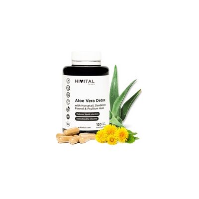 Hivital Aloe Vera Detox - Cápsulas veganas para 4 meses Hivital Aloe Vera Detox - Cápsulas veganas para 4 meses