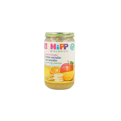 5 x Tarrito Bio Frutas Variadas con Cereales 6m+ 250 g - HiPP 5 x Tarrito Bio Frutas Variadas con Cereales 6m+ 250 g - HiPP