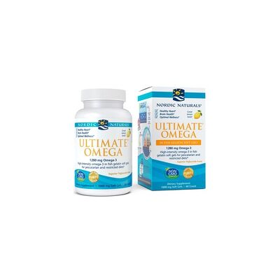 Nordic Naturals Ultimate Omega - Sabor Limón - Softgels de Aceite de Pescado 1280 mg Nordic Naturals Ultimate Omega - Sabor Limón - Softgels de Aceite de Pescado 1280 mg