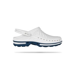 Zuecos Wock Clog Azul/Blanco con Tira