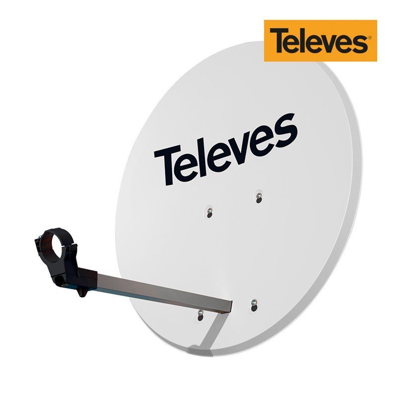 Televes Antena Parabolica Diam.63cm Offset Disco Aluminio Color Blanco Televes