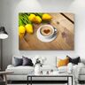 Poster Kitchen Decoration Picture Modern Home Decoration Hd Print Canvas Painting Artwork Beautiful Cup Of Hot Coffee And Flowers On Wooden Table Unframed 5