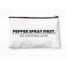 Famgem Neceser De Maquillaje "Pepper Spray Primero, Hacer Preguntas Más Tarde" - Mi Podcast De Asesinato Favorito Papel Tyvek Estuches, Cosméticos Organizador De Artículos De Tocador, Bolsa De Almacenamiento