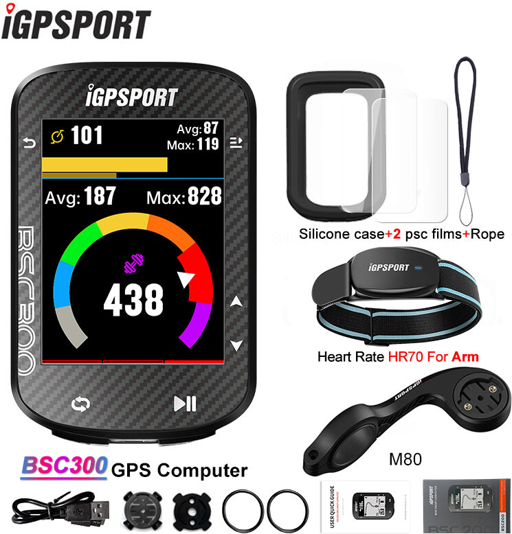 Igpsport-Ordenador Bsc300 Con Gps Para Bicicleta, Velocímetro Inalámbrico Digital Ant +, Sensor De Cadencia, Odómetro Impermeabl Add Hr70