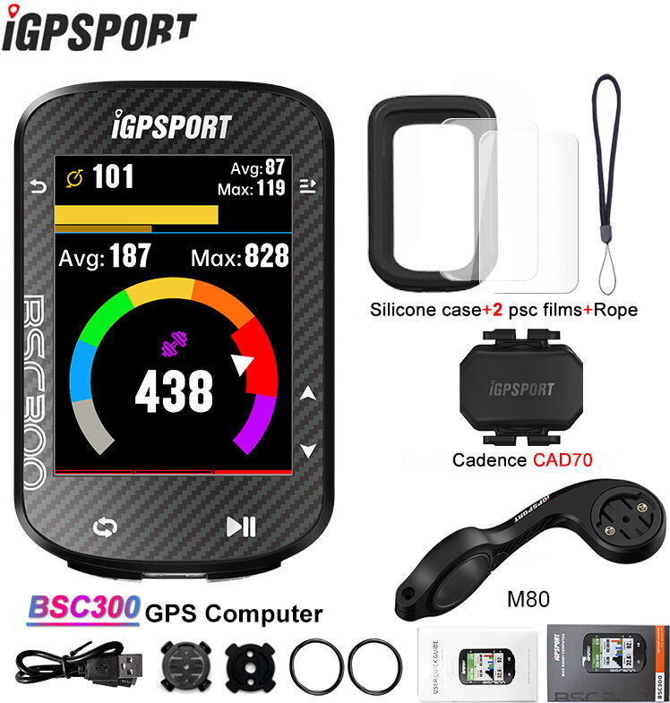 Igpsport-Ordenador Bsc300 Con Gps Para Bicicleta, Velocímetro Inalámbrico Digital Ant +, Sensor De Cadencia, Odómetro Impermeabl Add Cad70