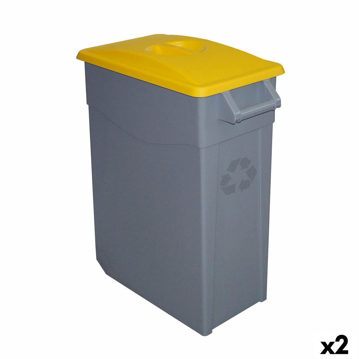 Denox Cubo De Basura Para Reciclaje Denox 65 L Amarillo (2 Unidades)