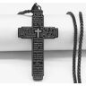 Christian Bible Cross Chain Necklace Stainless Steel Pendant Necklace For Men Religious Prayer Jesus Jewelry Corrente Masculina A 60cm Box Bk