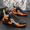 Nueva Temporada Hombres Zapatos Deportivos Casuales Plataforma Alta Transpirable Versátil Arganes Black And Orange 39