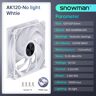 Snowman Pc Case Quiet Computer Cooling Fans Silent 120mm Rgb Pwm 4pin 12cm Ventilateur Cpu Cooler Fan 5v 3pin Argb 5 Fan-Ak120-White-No