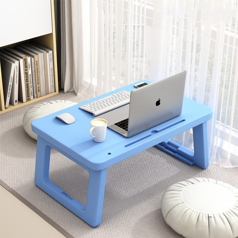 Mesa De Cama Pequeña, Escritorio Plegable Para Computadora Portátil, Polietileno, Con Capacidad Para 15 Kg Blue