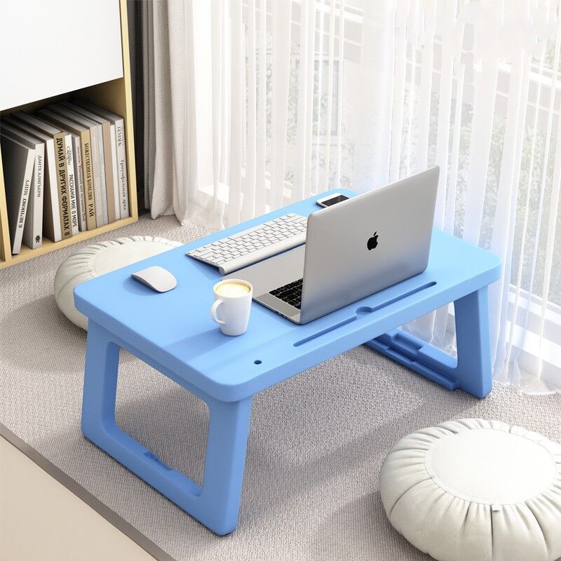 Mesa De Cama Pequeña, Escritorio Plegable Para Computadora Portátil, Polietileno, Con Capacidad Para 15 Kg, 60 * 40 * 27,5cm Blue