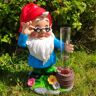 Garden Gnome Rain Gauge Statues Outdoor Decors, Decorative Water Gauge For Rain Gnome Garden Statues Outdoor Sculptures For Yard