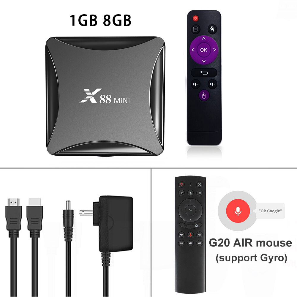 Lemfo X88 Mini Smart Android Tv Box Rk3228 4k Media Player Tv Box Android 10 Set Top Box Android 10.0 1gb 8gb G20