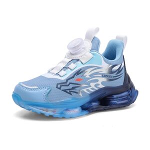RUNSUN DAILY Kids Shoes Children'S Fashion Boy Breathable Sneakers Non-Slip Lightweight Running Sports Children Shoes Blue 33