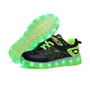 Yunicus Fall Children'S Breathable Mesh Shoes Led Children'S Light-Emitting Shoes Baby Girls Light-Emitting Sneakers Boys Light Green