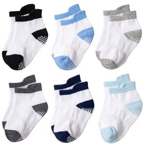Spring And Autumn Anti Slip Adhesive Socks Baby Socks Boys And Girls Cotton Boat Socks Children'S Socks 6007 Ten Pairs
