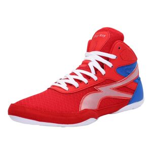 Spring Autumn Men'S Boxing Training Boot Non Slip Rubber Sole Women Wrestling Sneakers Breathable Comfortable Wrestling Shoes Red 5