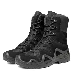 New Brand Mens Combat Tactical Military Boots Army Fan Waterproof Outdoor Hiking Ankle Climbing Botas Tacticas Hombre Militar Black High Uk:5