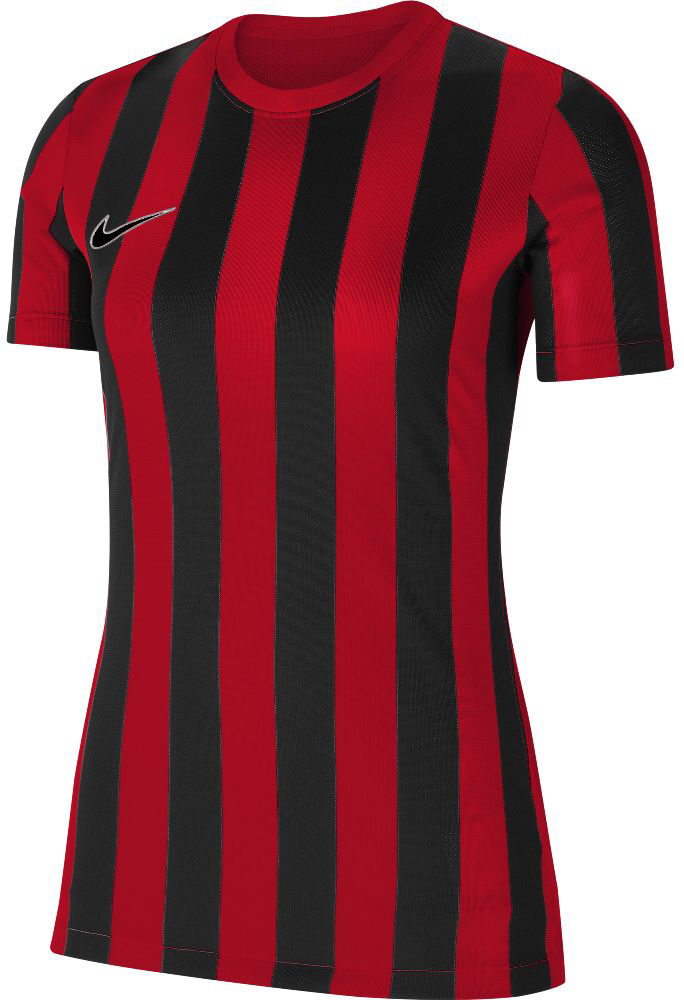 Camiseta Nike Striped Division IV Rojo y Negro para Mujeres - CW3816-658