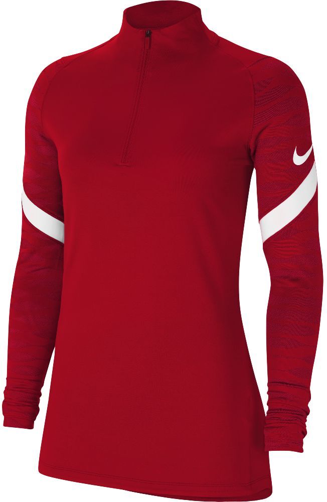 Partes de arriba con 1/4 Zip Nike Strike 21 Rojo para Mujeres - CW6875-657