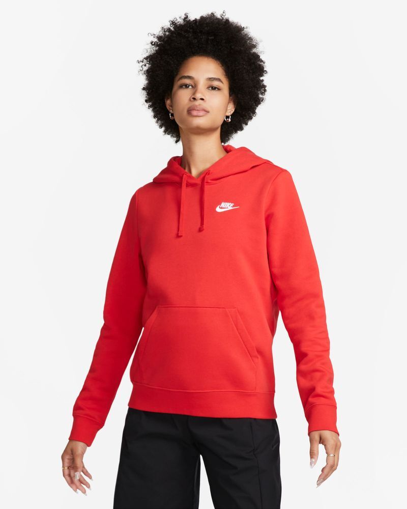 Sudadera con capucha Nike Sportswear Club Fleece Rojo Mujeres - DQ5793-657